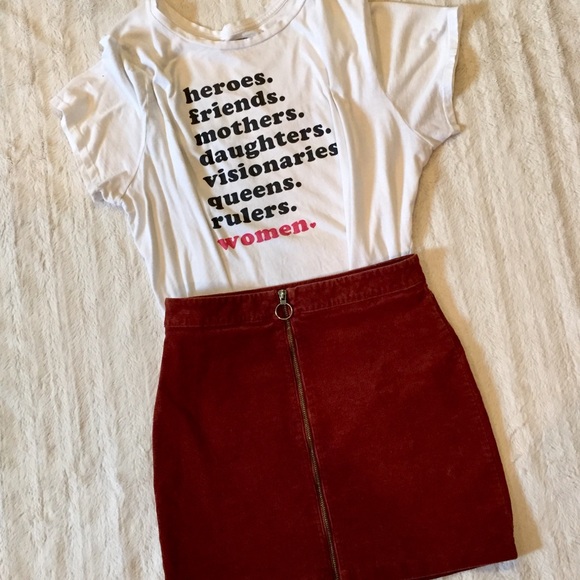 F21 Corduroy Mini Skirt - Picture 2 of 7